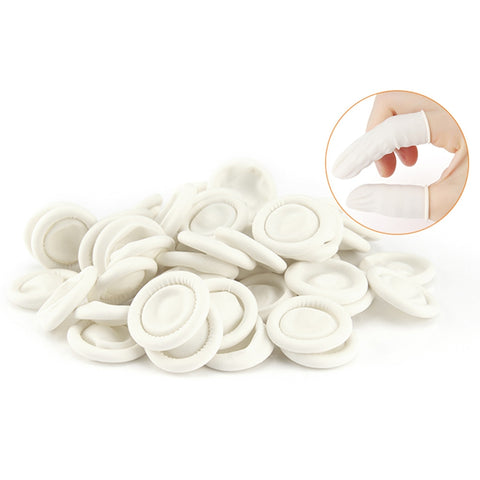 100pcs Disposable Anti Static Off Rubber Finger Cots Gloves