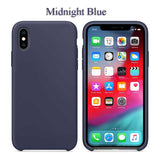 Slim Soft Liquid Silicone Case Midnight Blue for IPhone XS | myFixParts.com
