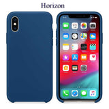 Slim Soft Liquid Silicone Case Blue Horizon for IPhone XS | myFixParts.com