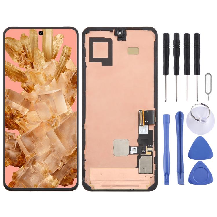 For Google Pixel 8 LCD Screen Digitizer Assembly with Bezel