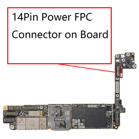 OEM 14pin Power Button FPC Connector on Board for iPhone 8 8Plus