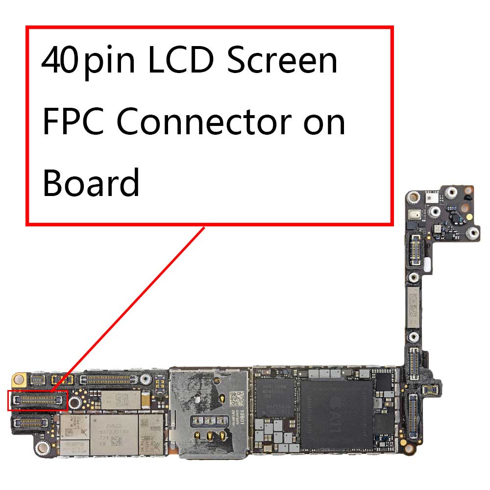 iPhone 8 LCD Screen FPC Connector on Board 40Pin | myFixParts.com