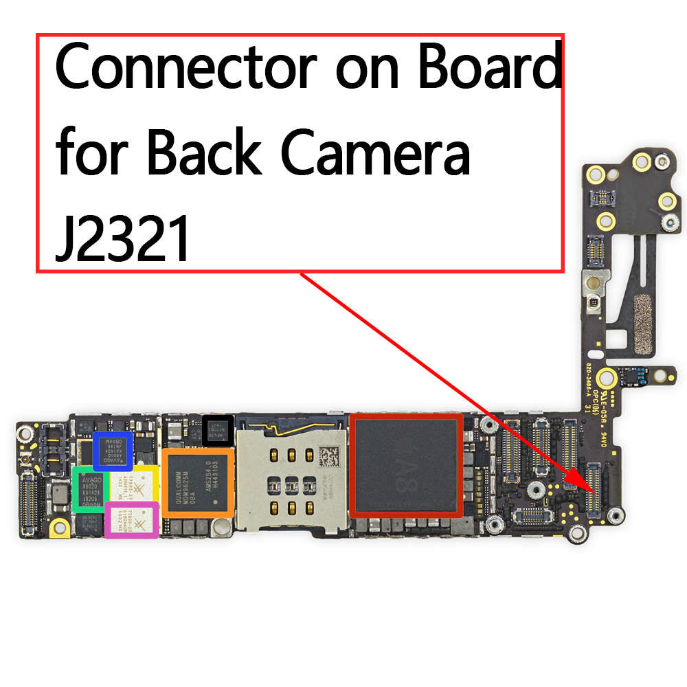 OEM 34pin Back Camera FPC Connector on Board for iPhone 6