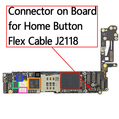 OEM 16pin Home Button FPC Connector on Board for iPhone 6