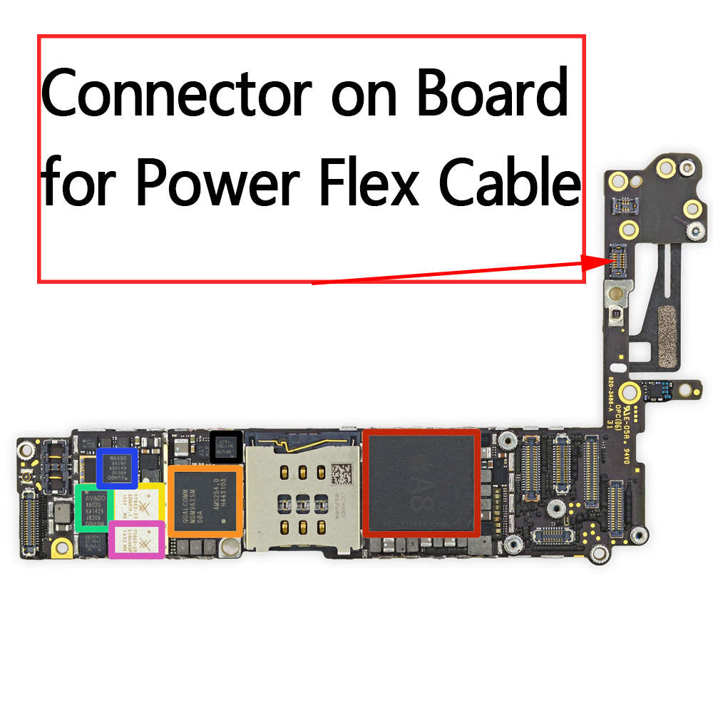 OEM 12pin Power Button FPC Connector on Board for iPhone 6