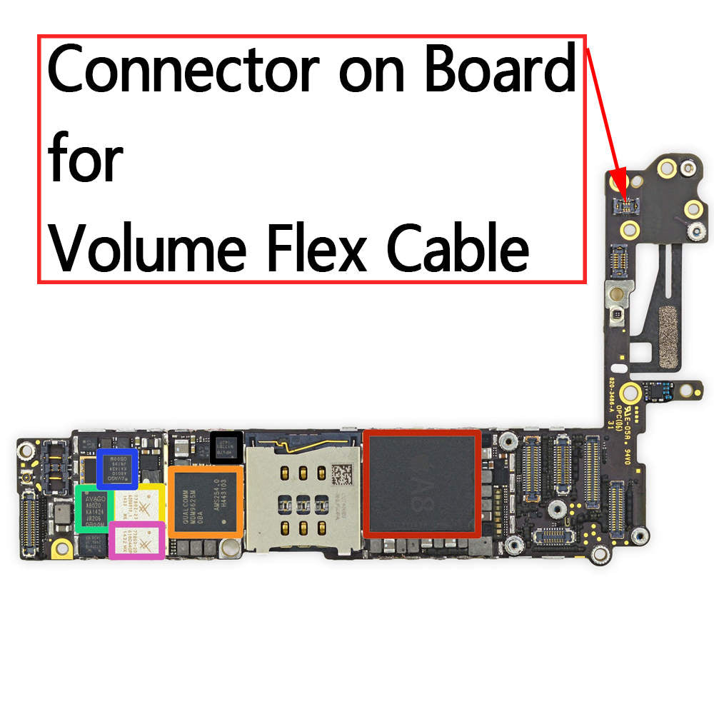 OEM 6pin Volume Button FPC Connector on Board for iPhone 6