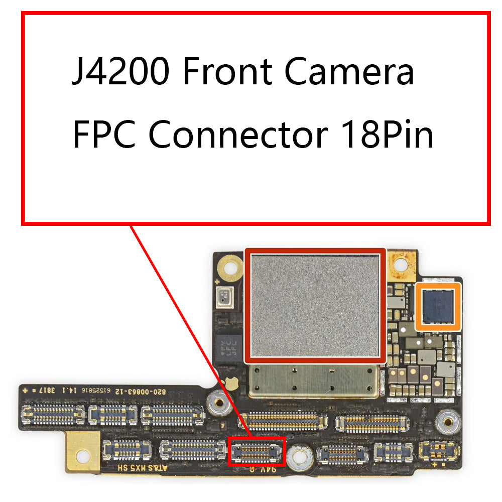 OEM J4200 Front Camera FPC Connector 18Pin for iPhone X