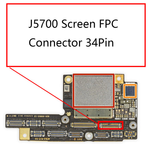OEM J5700 Screen FPC Connector 34Pin for iPhone X