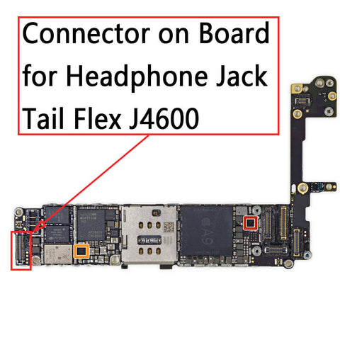 OEM 40Pin Earphone Jack FPC Connector on Board for iPhone 6S / 6S Plus
