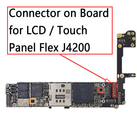 OEM 44Pin LCD Touch Screen FPC Connector on Board for iPhone 6S
