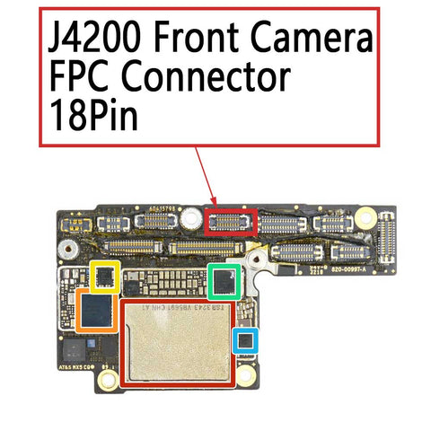 iPhone Xs XS Max J4200 Front Camera FPC Connector 18Pin | myFixParts.com