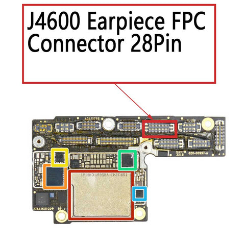 iPhone XS XS Max Earpiece FPC Connector 28Pin | myFixParts.com