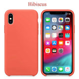 Slim Soft Liquid Silicone Case Hibiscus for iPhone XS Max | myFixParts.com