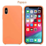 Slim Soft Liquid Silicone Case Papaya for iPhone XS Max | myFixParts.com