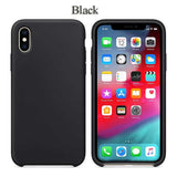 Slim Soft Liquid Silicone Case Black for IPhone XS | myFixParts.com