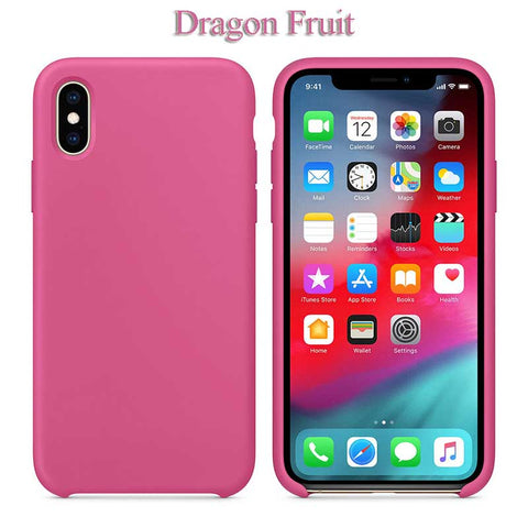 Slim Soft Liquid Silicone Case Dragon Fruit For IPhone XS | myFixParts.com
