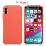 Slim Soft Liquid Silicone Case Hibiscus For IPhone XS | myFixParts.com