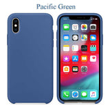 Slim Soft Liquid Silicone Case Pacific Green For IPhone XS | myFixParts.com