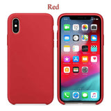 Slim Soft Liquid Silicone Case Red for IPhone XS | myFixParts.com
