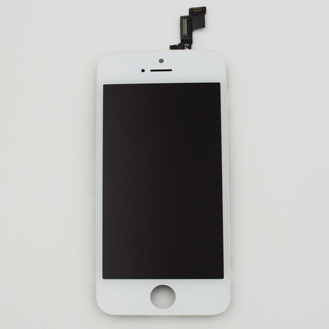 OEM LCD Screen and Digitizer Assembly with Bezel for iPhone 5S -White