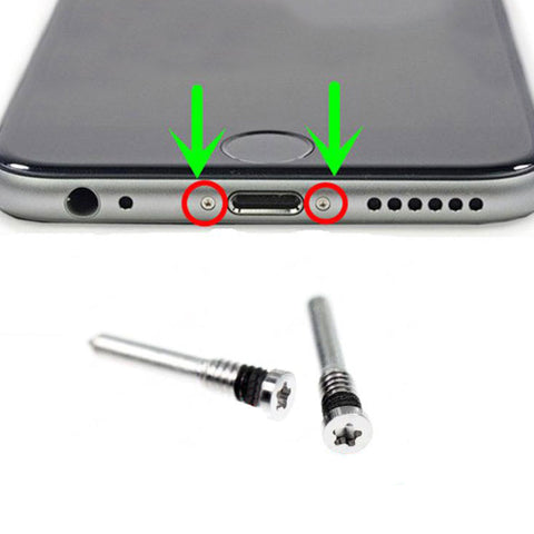 OEM 2pcs Bottom Screws for iPhone X -Silver